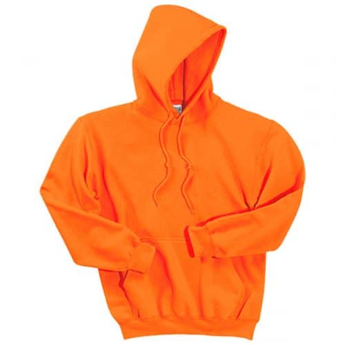 Gildan Safety Orange Hooded Sweatshirt