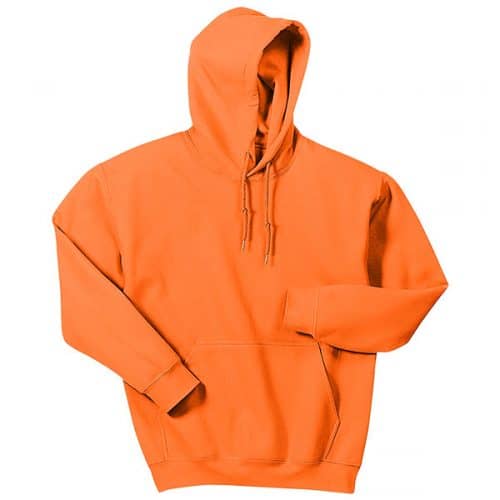 Safety Orange Hooded Sweatshirt from Gildan