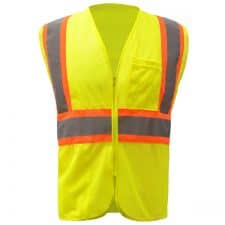 Safety Green Vest With Contrast Trim
