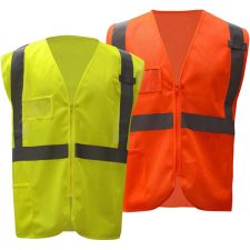 GSS Class 2 Mesh Zipper Safety Vest With ID Pocket