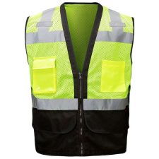 GSS Class 2 Safety Green Heavy Duty Vest With IPad Pocket
