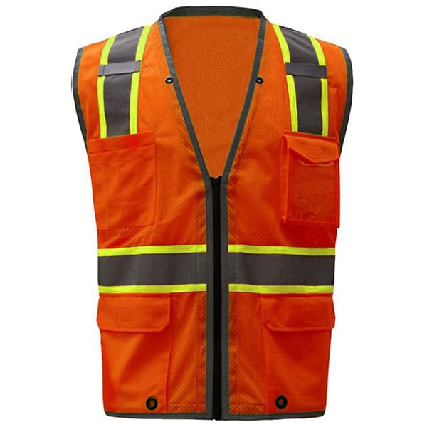 Safety Orange Vest with iPad Pocket
