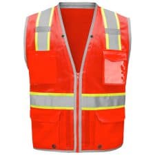 GSS Hi Vis Red Class 2 Vest With Tablet Pocket