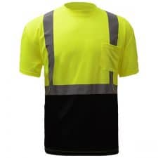 High Visibility T Shirt  Hi Vis ANSI Class 3 Reflective Safety Lime Short Sleeve