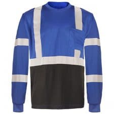 GSS Non-ANSI Blue Reflective Long Sleeve Safety Shirt