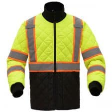 Quilted Safety Green Jacket