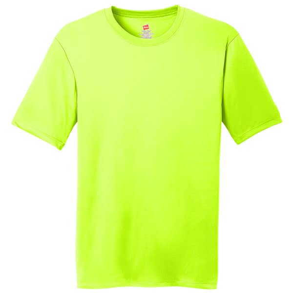 Hanes Safety Green Dry Fit Shirts