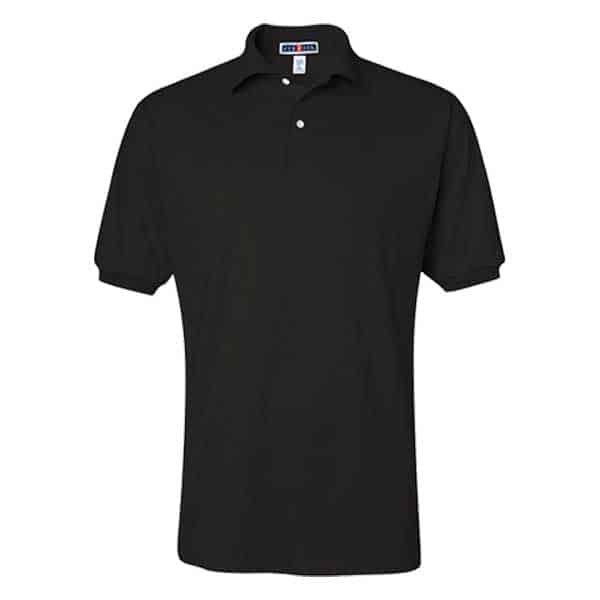 Jerzees black polo sport shirt