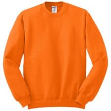Jezees Safety Orange Crewneck Sweatshirt