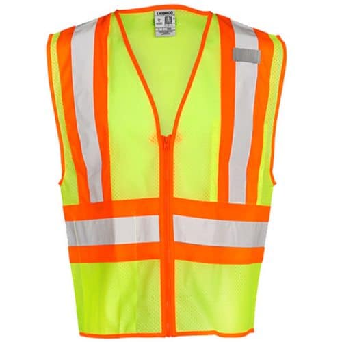 Safety Green Safety Vest with Contrast Trim