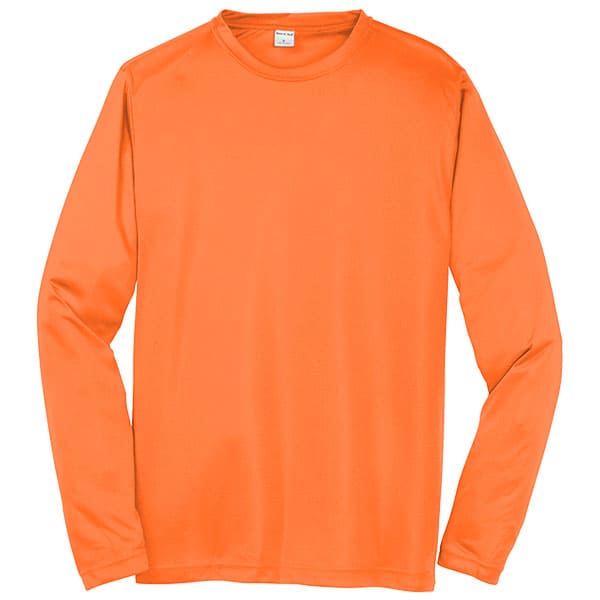Long Sleeve Safety Orange Dry Fit Shirt