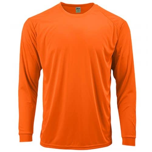 Long Sleeve Dry Fit Hi Vis Orange Shirt