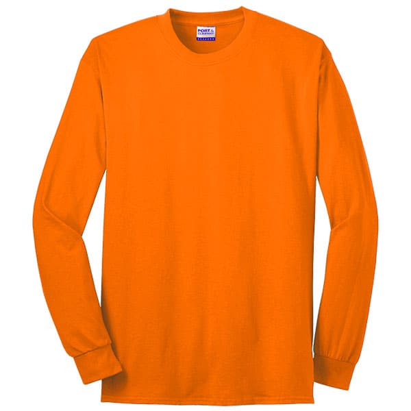 Made in USA Long Sleeve Safety Orange Shirt