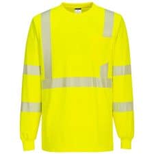 Safety Green Hi-Vis Long Sleeve Safety Shirt