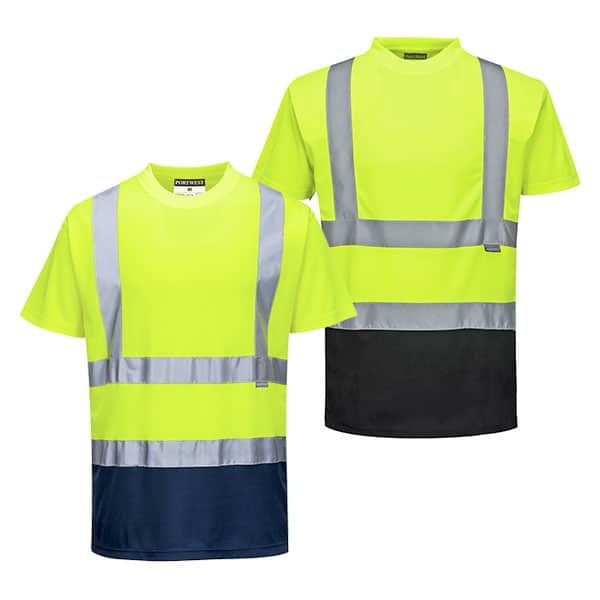 Portwest Black and Navy Bottom Safety Shirt