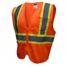 Radians Safety Orange Safety Vests With Safety Green Trim
