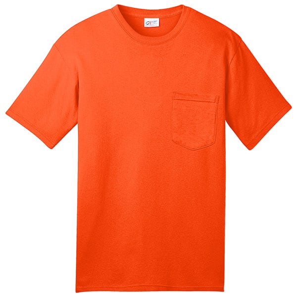 Safety Orange Pocket Shirt Made in USA